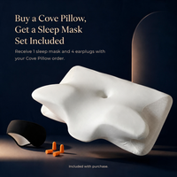 Cove Memory Foam Pillow with Sleep Mask Set